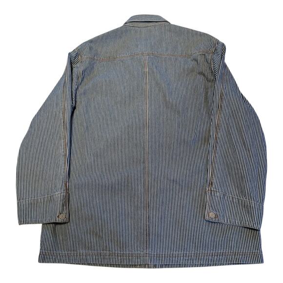 Ralph Lauren LJC Coat Jacket Womens Large Vintage Railroad Stripe Chore Utility - Picture 12 of 12